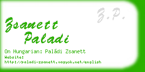 zsanett paladi business card